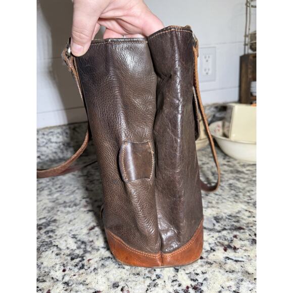 Vintage American West, Tooled By Hand, Leather Shoulder Bag, Branding Symbols - Picture 7 of 10